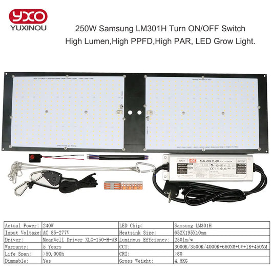 Dimmbares LED-Wachstumslicht UV IR Quantum Tech LED-Platine Sam-ng LM301H V2 120 W 240 W 320 W 480 W